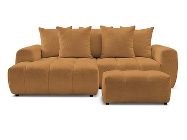 Canapé d'angle avec pouf BOBOCHIC ROXELANE