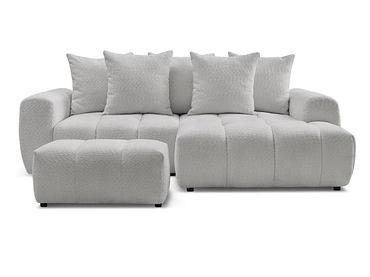 Canapé d'angle avec pouf BOBOCHIC ROXELANE