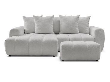 Canapé d'angle avec pouf BOBOCHIC ROXELANE