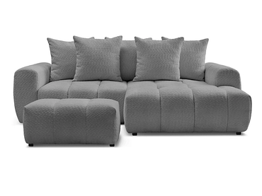 Canapé d'angle avec pouf BOBOCHIC ROXELANE
