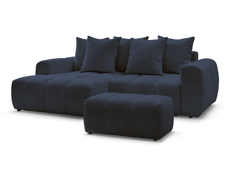 Canapé d'angle avec pouf BOBOCHIC ROXELANE