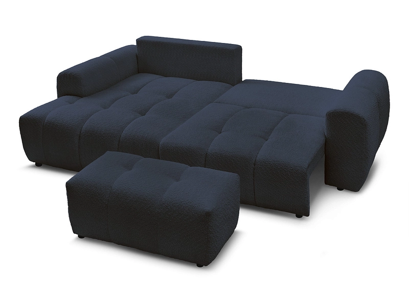 Canapé d'angle avec pouf BOBOCHIC ROXELANE