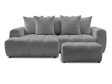 Canapé d'angle avec pouf BOBOCHIC ROXELANE