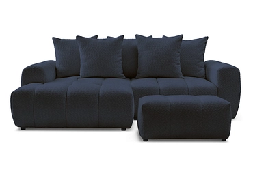 Canapé d'angle avec pouf BOBOCHIC ROXELANE