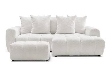 Canapé d'angle avec pouf BOBOCHIC ROXELANE