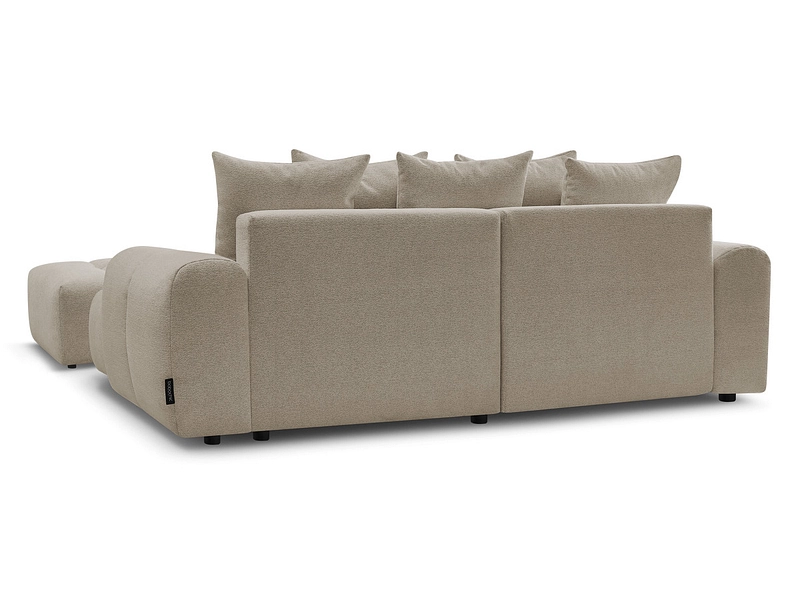 Canapé d'angle avec pouf BOBOCHIC ROXELANE