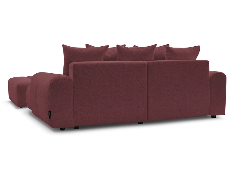 Canapé d'angle avec pouf BOBOCHIC ROXELANE