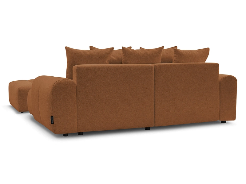 Canapé d'angle avec pouf BOBOCHIC ROXELANE