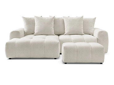 Canapé d'angle avec pouf BOBOCHIC ROXELANE