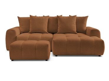 Canapé d'angle avec pouf BOBOCHIC ROXELANE