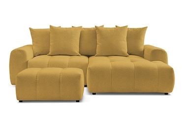 Canapé d'angle avec pouf BOBOCHIC ROXELANE