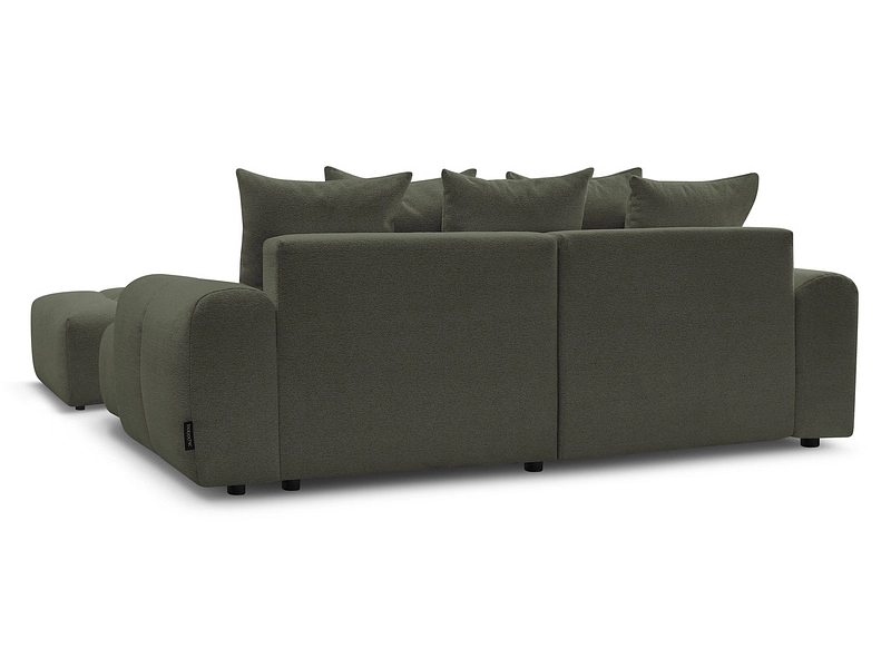Canapé d'angle avec pouf BOBOCHIC ROXELANE