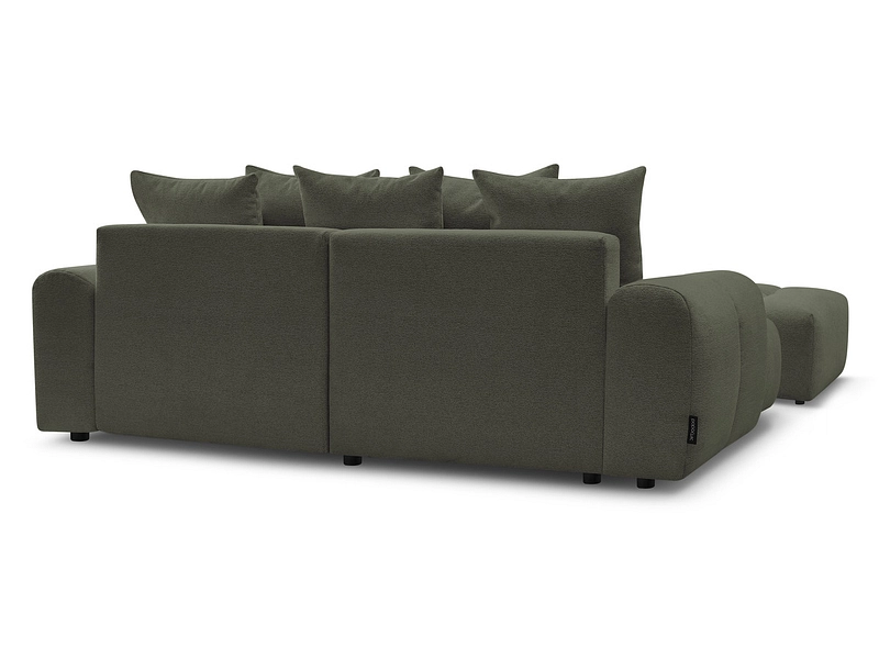 Canapé d'angle avec pouf BOBOCHIC ROXELANE
