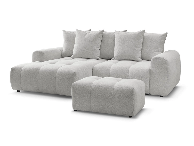 Canapé d'angle avec pouf BOBOCHIC ROXELANE