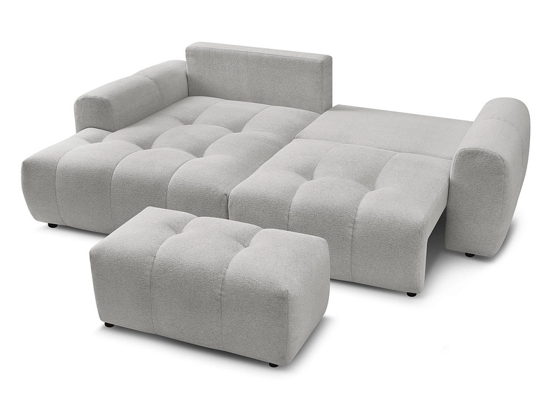 Canapé d'angle avec pouf BOBOCHIC ROXELANE