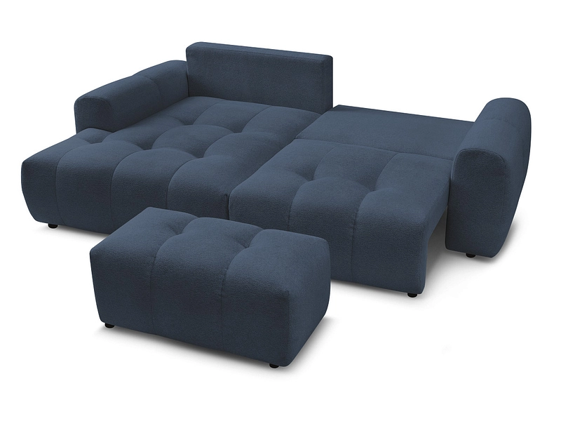 Canapé d'angle avec pouf BOBOCHIC ROXELANE