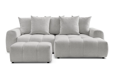 Canapé d'angle avec pouf BOBOCHIC ROXELANE