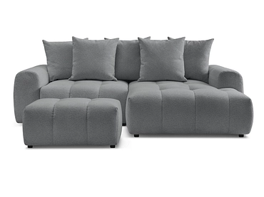 Canapé d'angle avec pouf BOBOCHIC ROXELANE