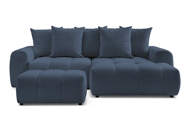 Canapé d'angle avec pouf BOBOCHIC ROXELANE