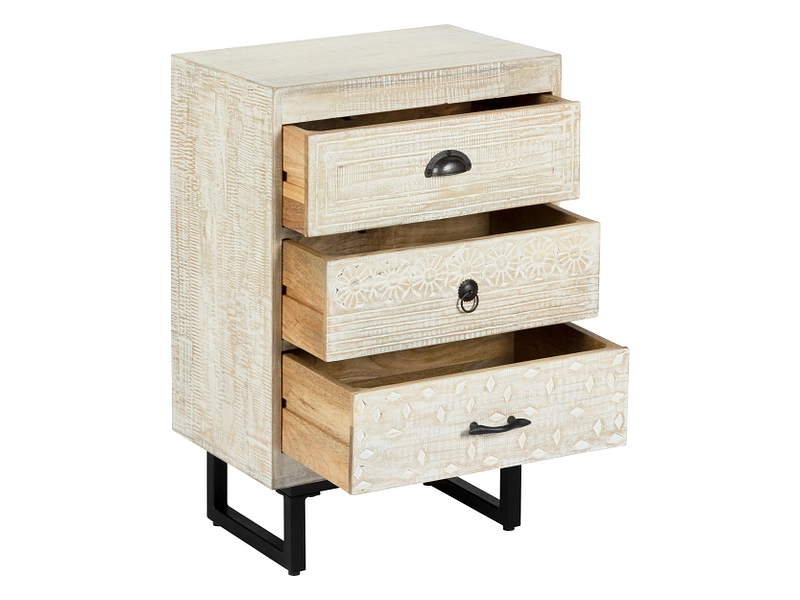 Nachttisch ATMOSPHERA AJAY 3 Schubladen