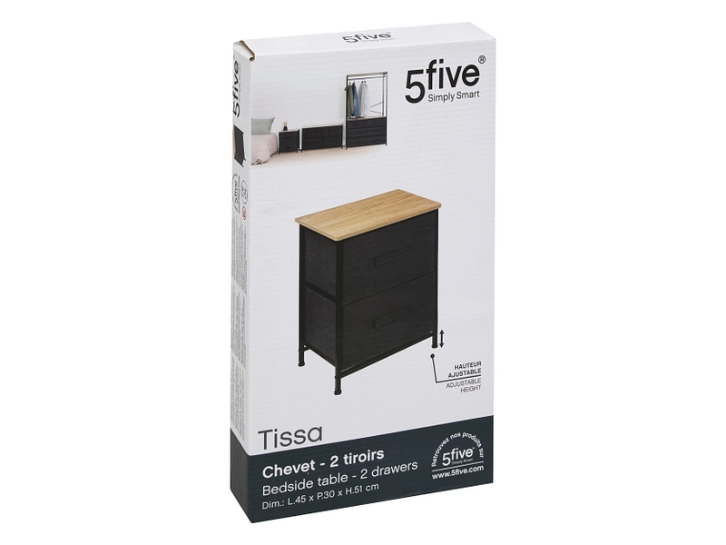 Nachttisch 5 FIVE SIMPLY SMART TISSA 2 Schubladen
