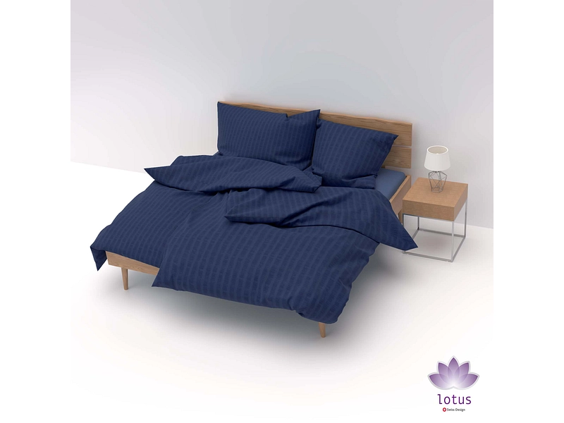 LOTUS Housse de duvet SATIN SEERSUCKER