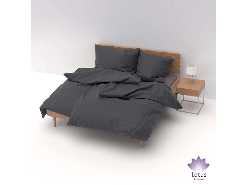 LOTUS Housse de duvet SATIN SEERSUCKER