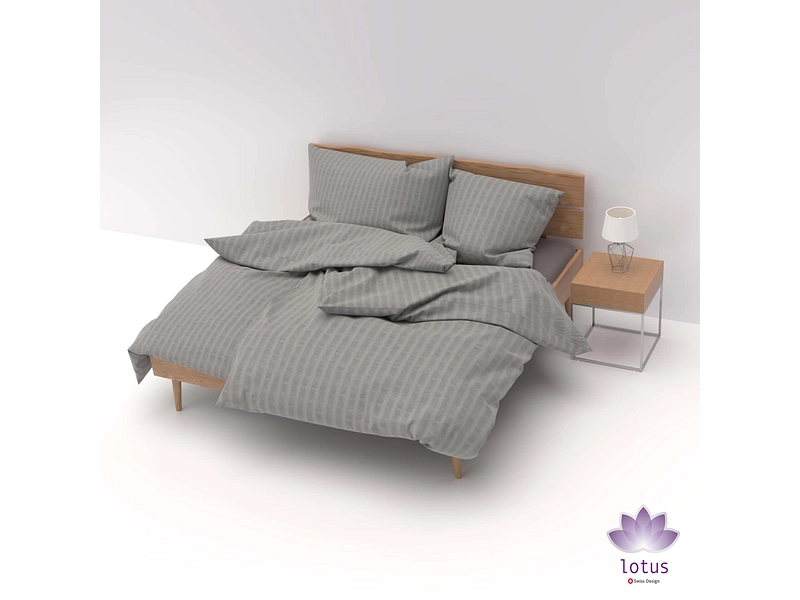 LOTUS Housse de duvet SATIN SEERSUCKER