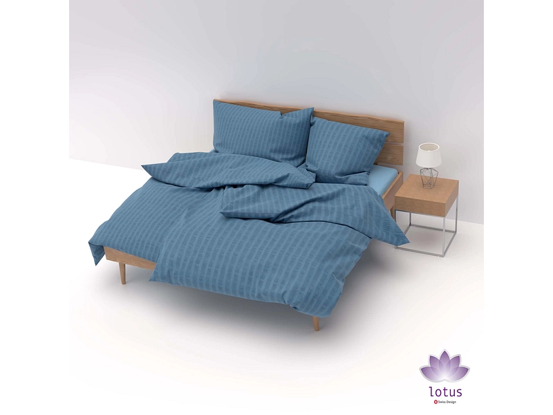 LOTUS Housse de duvet SATIN SEERSUCKER