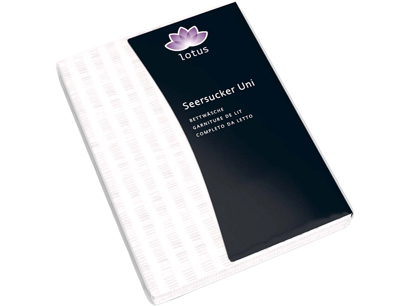 LOTUS Housse de duvet SATIN SEERSUCKER