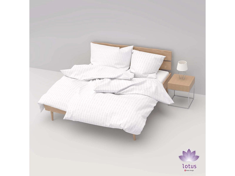 LOTUS Housse de duvet SATIN SEERSUCKER