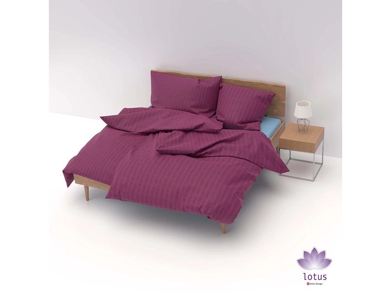 LOTUS Housse de duvet SATIN SEERSUCKER