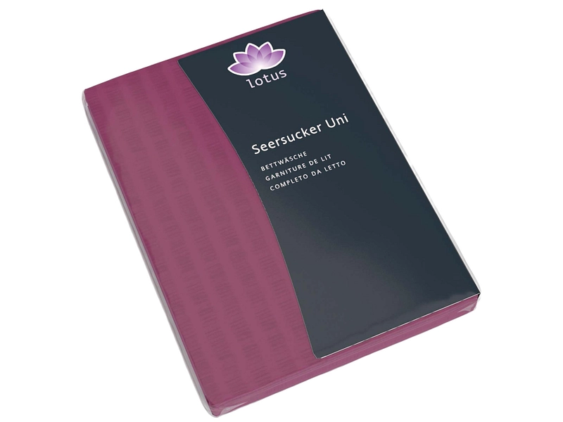 LOTUS Housse de duvet SATIN SEERSUCKER