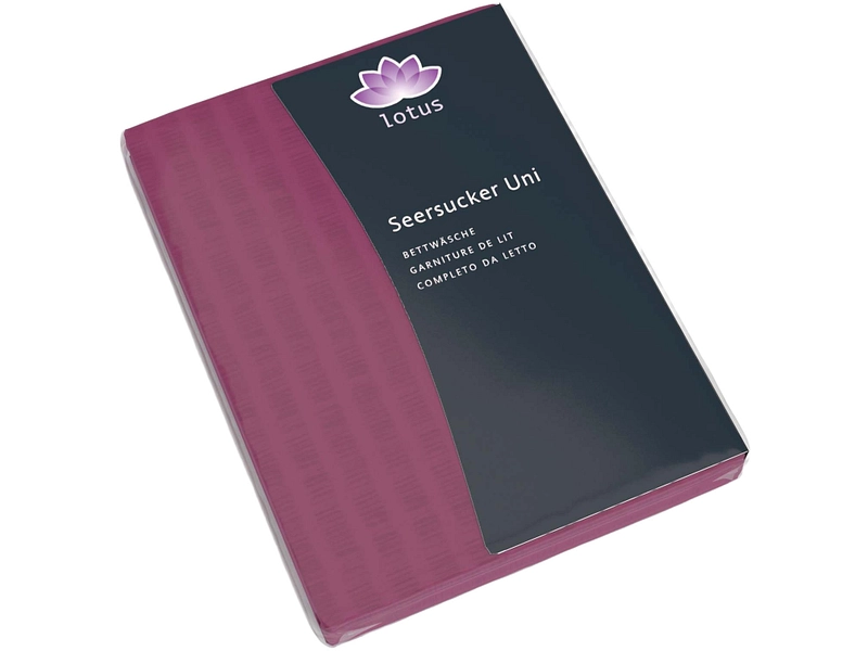 LOTUS Taie d'oreiller SATIN SEERSUCKER