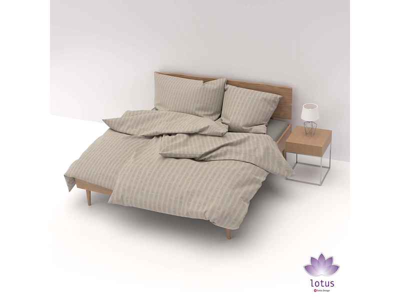 LOTUS Housse de duvet SATIN SEERSUCKER