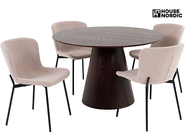 Set table et 4 chaises HOUSE NORDIC BOLTON