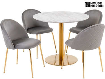 Set table et 4 chaises HOUSE NORDIC BOLZANO