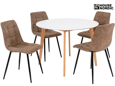 Set table et 4 chaises HOUSE NORDIC VOJENS