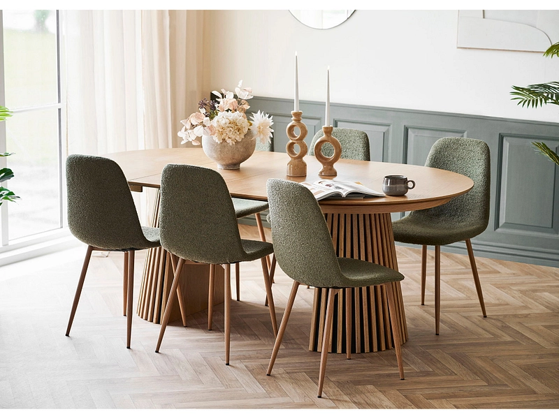 Set table et 6 chaises HOUSE NORDIC OSAKA