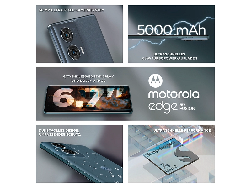 MOTOROLA Edge 50 Fusion bleu