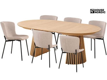 Set table et 6 chaises HOUSE NORDIC OSAKA