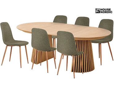 Set table et 6 chaises HOUSE NORDIC OSAKA