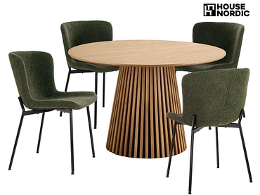 Set Tisch und 4 Stühle HOUSE NORDIC OSAKA
