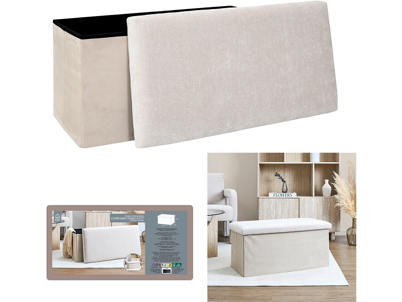 Pouf de rangement HOME DECO FACTORY LIAM