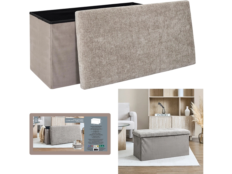 Pouf de rangement HOME DECO FACTORY LIAM