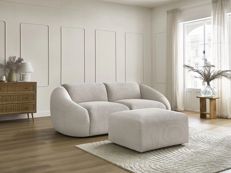 2er Sofa mit Hocker BOBOCHIC TINA