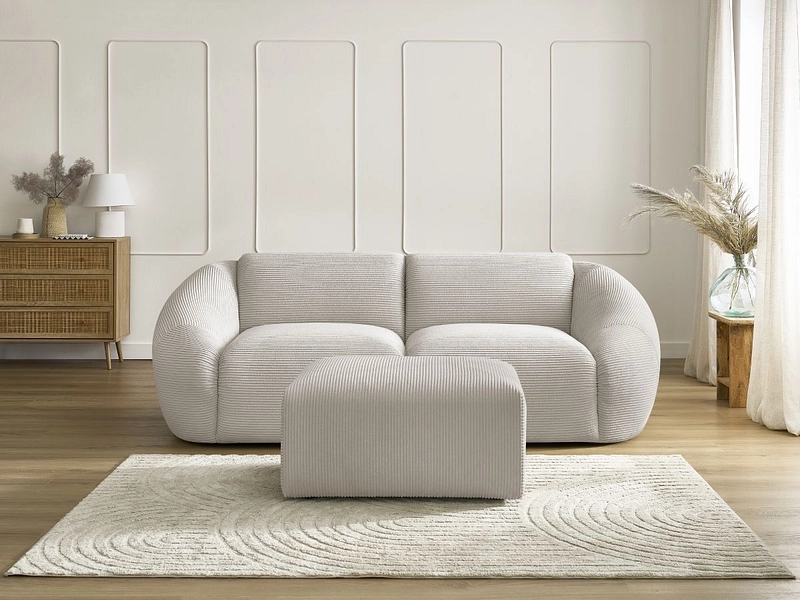 2er Sofa mit Hocker BOBOCHIC TINA