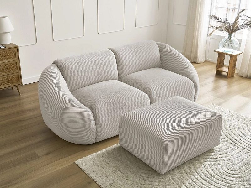 2er Sofa mit Hocker BOBOCHIC TINA