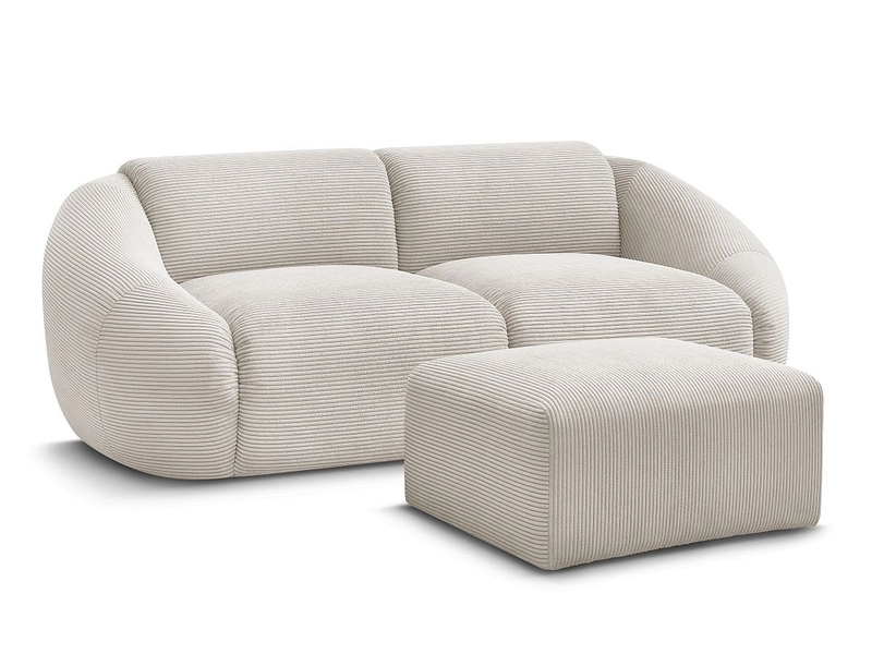 2er Sofa mit Hocker BOBOCHIC TINA