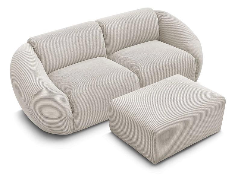2er Sofa mit Hocker BOBOCHIC TINA